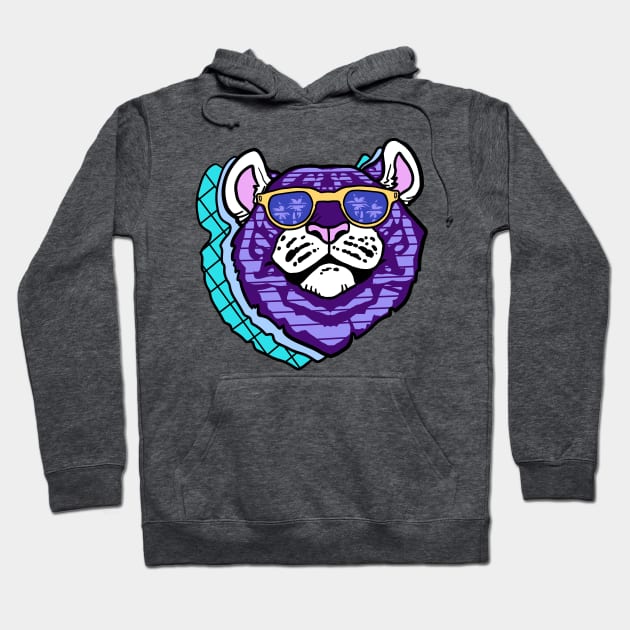 Night City Tiger Hoodie by AmberStone